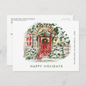 フェスティバルカントリーホリデーハウスクリスマス企業の ポストカード (正面/裏面)