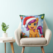 フェスティバルカートゥーンポニー着用サンタハット クッション (椅子)