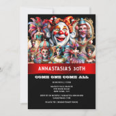 フェスティバルカーニバルサーカスピエロショーマンショーガール 招待状 (正面)