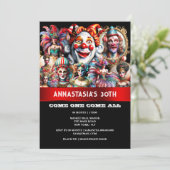 フェスティバルカーニバルサーカスピエロショーマンショーガール 招待状 (スタンド正面)