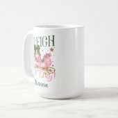 フェスティバルガーリーピンクスレッハイオールデイクリスマス コーヒーマグカップ (正面左)