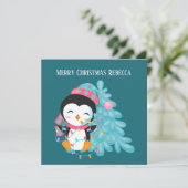 フェスティバルキッズクリスマスペンギン追加ネーム気持ち シーズンカード (スタンド正面)