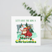 フェスティバルキッズサンタパーティークリスマス 招待状 (スタンド正面)