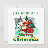 フェスティバルキッズサンタパーティークリスマス 招待状 (正面)