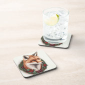 フェスティバルキツネウィンターホリデーズクリスマスコアスター コースター (右側)