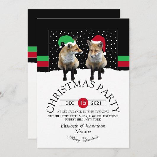 フェスティバルキツネカッブ招待状 招待状 (正面/裏面)