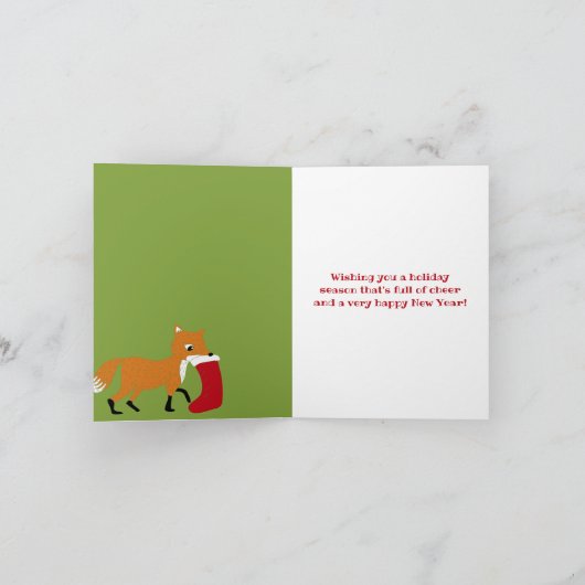 フェスティバルキツネリース パーソナライズされた シーズンカード (内部)