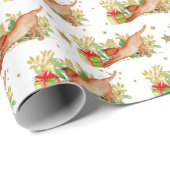 フェスティバルキャッツクリスマスホリデー金ゴールドスターズ ラッピングペーパー (ロールコーナー)