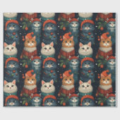 フェスティバルキャッツホリデーラッピング紙 ラッピングペーパー (フラット)