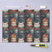 フェスティバルキャッツホリデーラッピング紙 薄葉紙 (クラフト)