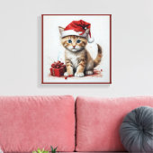 フェスティバルキャッツinクリスマスコスチューム- Holiday Vibes キャンバスプリント (インサイチュ (リビング))