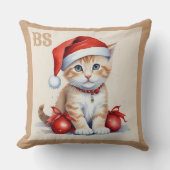 フェスティバルキャッツinクリスマスコスチューム- Holiday Vibes クッション (正面)