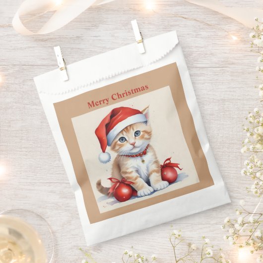 フェスティバルキャッツinクリスマスコスチューム- Holiday Vibes フェイバーバッグ (クリップ留めされた状態)