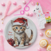 フェスティバルキャッツinクリスマスコスチューム- Holiday Vibes ペーパープレート (パーティー)
