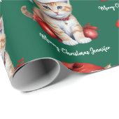 フェスティバルキャッツinクリスマスコスチューム- Holiday Vibes ラッピングペーパー (ロールコーナー)