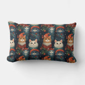 フェスティバルキャットホリデイ装飾用クッション ランバークッション (正面)