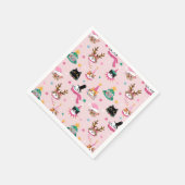 フェスティバルキャット顔インホリデーハッツパターン スタンダードカクテルナプキン (角)