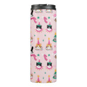 フェスティバルキャット顔インホリデーハッツパターン タンブラー (裏面)