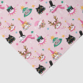 フェスティバルキャット顔インホリデーハッツパターン 薄葉紙 (詳細)