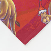 フェスティバルキャメルパターン赤 フリースブランケット (角)