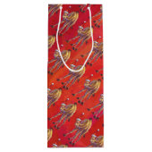 フェスティバルキャメルパターン赤 ワインギフトバッグ (裏面)