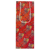 フェスティバルキャメルパターン赤 ワインギフトバッグ (正面)