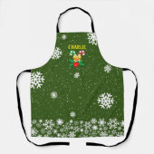 フェスティバルキャンディカネズホリースノーフレークとグリーン エプロン (正面)