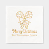 フェスティバルキャンディキャンズメリークリスマスネーム 箔ナプキン (正面)