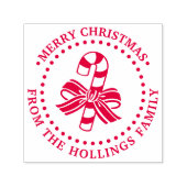 フェスティバルキャンディケインメリークリスマスグリーティングネーム セルフインキングスタンプ (デザイン)