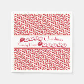 フェスティバルキャンディーケインキス3Dクリスマスナプキンス スタンダードカクテルナプキン (正面)