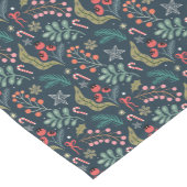 フェスティバルキャンディーケーンとホリーパターン ショートテーブルランナー (コーナー)