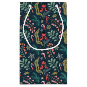 フェスティバルキャンディーケーンとホリーパターン スモールペーパーバッグ (裏面)