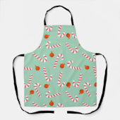 フェスティバルキャンディーケーンエプロン – クリスマスエプロン エプロン (正面)