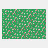 フェスティバルキャンディーケーンクリスマスウォーター色 ラッピングペーパーシート (正面2)