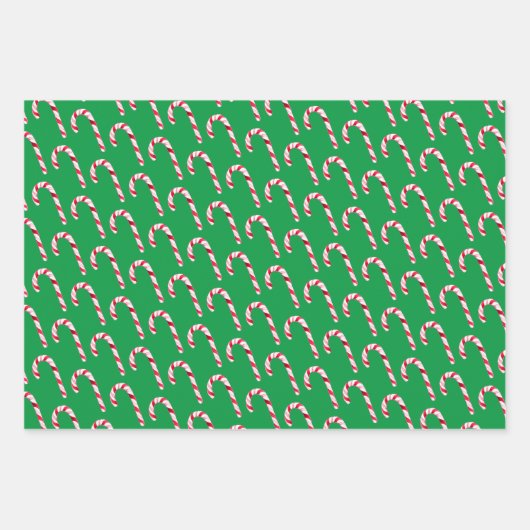 フェスティバルキャンディーケーンクリスマスウォーター色 ラッピングペーパーシート (正面2)