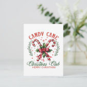 フェスティバルキャンディーケーンクリスマスクラブのメッセージを追加 シーズンポストカード (スタンド正面)