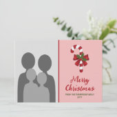 フェスティバルキャンディーケーンOn Pink写真カスタム付き シーズンカード (スタンド正面)