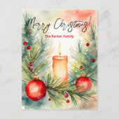 フェスティバルキャンドルパインブランズクリスマスグリーティング シーズンポストカード (正面)