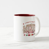 フェスティバルキュートメリークリスマスホリデーデザイン ツートーンマグカップ (正面右)