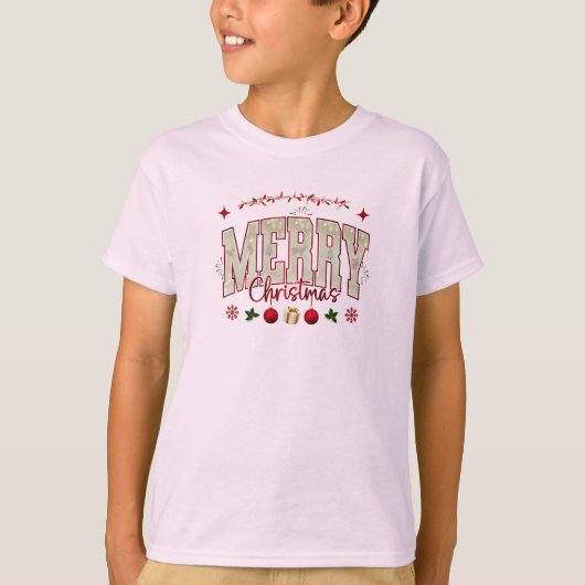 フェスティバルキュートメリークリスマスホリデーデザイン Tシャツ (正面)