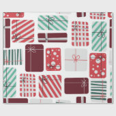 フェスティバルギフトボックスのシームレスなパターン ラッピングペーパー (フラット)