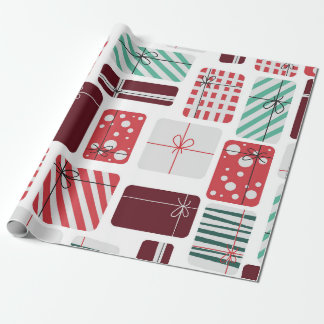 フェスティバルギフトボックスのシームレスなパターン ラッピングペーパー