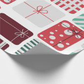 フェスティバルギフトボックスのシームレスなパターン ラッピングペーパー (角)