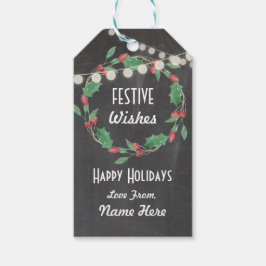 フェスティバルギフトラベルクリスマスリースメリークリスマスラベル ギフトタグ