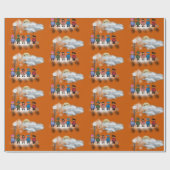 フェスティバルクインテットオンバーンドオレンジクリスマス ラッピングペーパー (フラット)