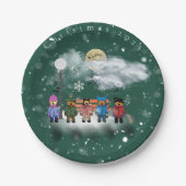 フェスティバルクインテットクリスマスパーティー紙プレート ペーパープレート (正面)