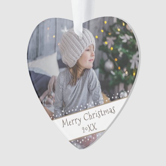 フェスティバルクモダンリスマスホリデーキープサケ写真 オーナメント (正面)