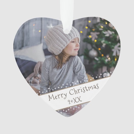 フェスティバルクモダンリスマスホリデーキープサケ写真 オーナメント (正面)