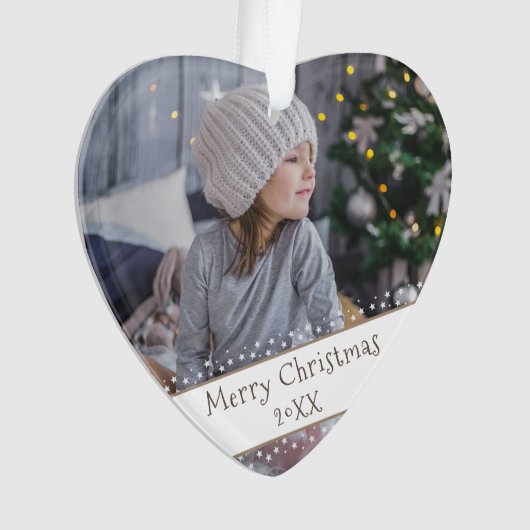 フェスティバルクモダンリスマスホリデーキープサケ写真 オーナメント (正面)