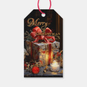 フェスティバルクラシックキャンドルライトメリークリスマス ギフトタグ (裏面)